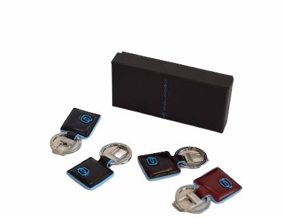 Immagine di PIQUADRO PORTACHIAVI AD ANELLO CON 1 CIONDOLO BLUE SQUARE Colori Assort PC3757B2