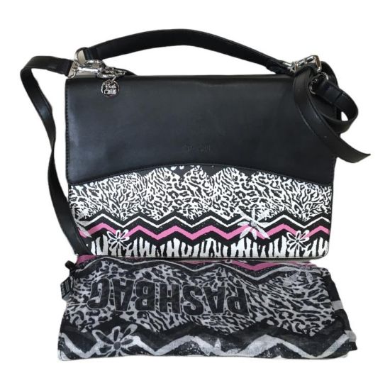 Immagine di PASH BAG Borsa donna sacca da braccio tracolla divisori e sciarpa SMILE BAG