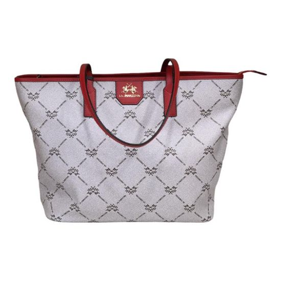 Immagine di LA MARTINA BORSA DONNA Shopper Grande da spalla tessuto super resis e pelle 113P