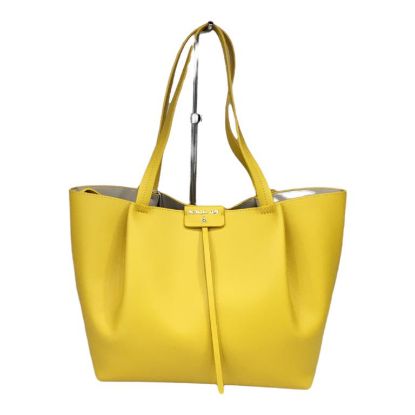 Immagine di Patrizia Pepe shopper media da spalla PELLE borsa interna inclusa GIALLO 2V8895