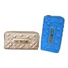 Immagine di LOVE MOSCHINO PORTAFOGLI DONNA A 2 SCOMPARTI CHIUSO da ZIP 8 CARD oro/azz JC5600