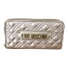 Immagine di LOVE MOSCHINO PORTAFOGLI DONNA A 2 SCOMPARTI CHIUSO da ZIP 8 CARD oro/azz JC5600