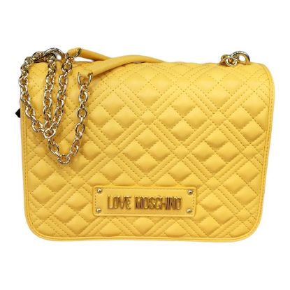 Immagine di LOVE MOSCHINO BORSA DA SPALLA CHIUSA DA PATTA 3 DIVISORI trapuntat giallo JC4000
