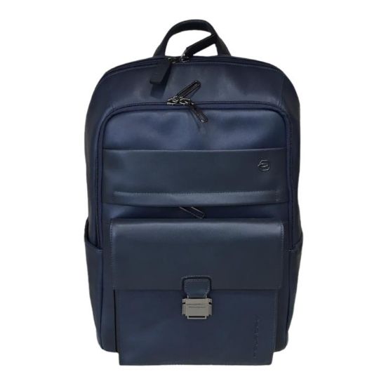 Immagine di PIQUADRO ZAINO PROFESSIONALE IN PELLE TASCA PER PC DA 14" + IPAD 9,7" CA5459S111