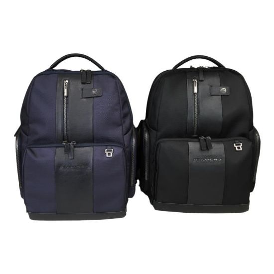 Immagine di PIQUADRO ZAINO Grande Multi tasche TESSUTO E PELLE  pc 15,6" + ipad  CA4532BR