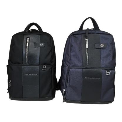 Immagine di PIQUADRO ZAINO MEDIO Multi tasche TESSUTO E PELLE tasca pc 14" + ipad CA3214BR