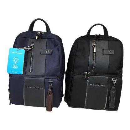 Immagine di PIQUADRO ZAINO MEDIO Professionale  tasca pc 14" + ipad DOTATO DI LUCI CA3214BR2