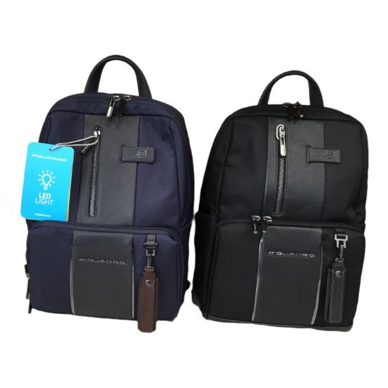 Immagine di PIQUADRO ZAINO MEDIO Professionale  tasca pc 14" + ipad DOTATO DI LUCI CA3214BR2