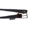 Immagine di IL KUOIO CINTURA UOMO intrecciata elasticizzata TESSUTO E PELLE blu/marrone 2107