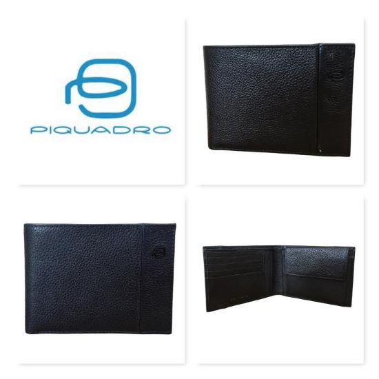 Immagine di PIQUADRO PORTAFOGLI UOMO IN PELLE 4 CARTE CREDITO E PORTA SPICCI Navy PU257P15S