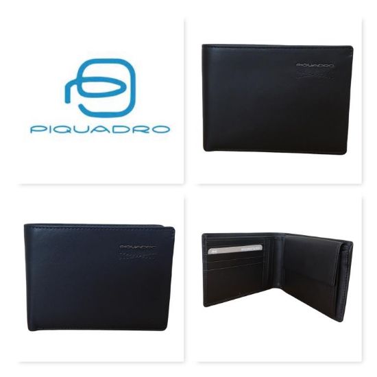 Immagine di PIQUADRO PORTAFOGLI UOMO IN PELLE 4 CARD E SPICCI schermato RFID PU257W110