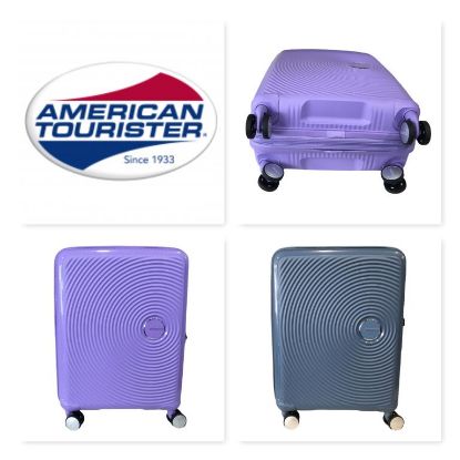Immagine di American Tourister TROLLEY 4 RUOTE Piccolo CABIN SIZE 55cm Lavanda/Blu 32G001