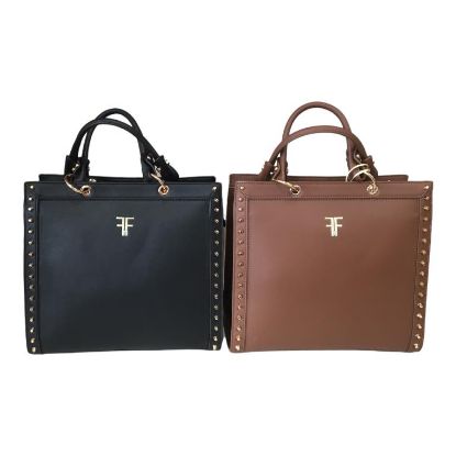 Immagine di FRACOMINA Borsa Donna Shopper borchie ecopelle da braccio con tracolla WB1003