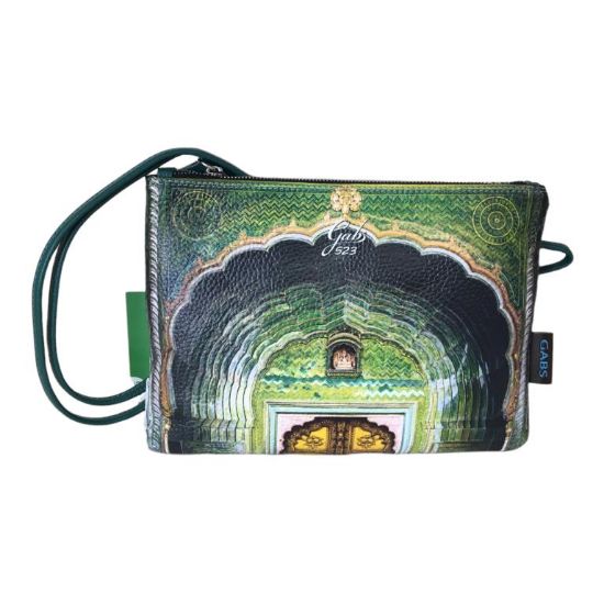 Immagine di GABS BORSA TRACOLLINA Media DA SPALLA in PELLE 523 - VERDE JAIPUR BEYONCE M