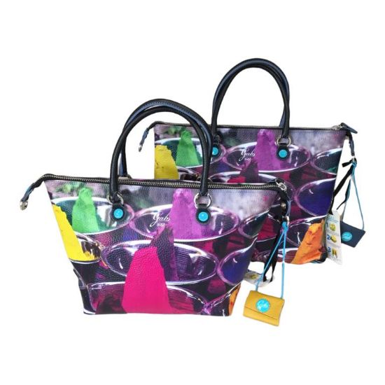Immagine di GABS BORSA SHOPPER in PELLE trasform bauletto sacca zaino 519 -COLORI INDIA G3 M