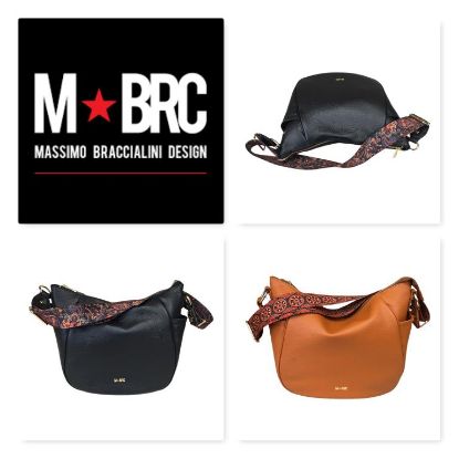 Immagine di BRC Massimo BRACCIALINI borsa sacca Media in pelle d vitello tracolla reg Q102