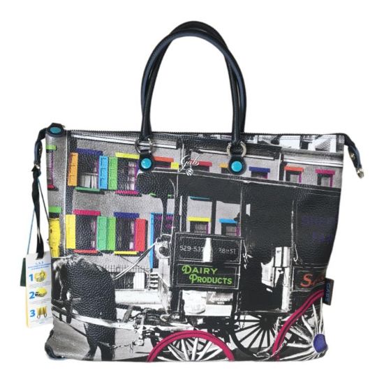 Immagine di GABS BORSA SHOPPER in PELLE trasform bauletto sacca zaino Ed Lim MILK WAGON G3 L