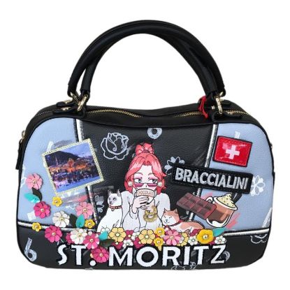 Immagine di BRACCIALINI CARTOLINE Borsa Bauletto da braccio con tracolla ST. MORITZ B16802
