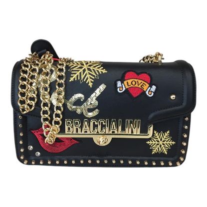 Immagine di BRACCIALINI ROCK Borsa donna Sacca da spalla chiusa da patta tracolla all B16821
