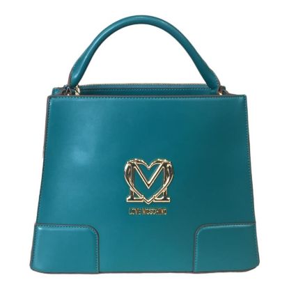 Immagine di LOVE MOSCHINO Borsa Sacca da spalla con 4 DIVISORI e tracolla PETROL JC4408