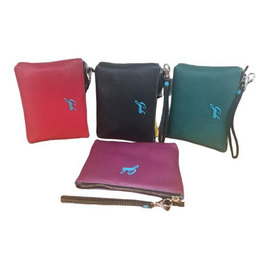 Immagine di GABS POCHETTE Astuccio Borsa in pelle da polso Chiusa da zip AMINA M