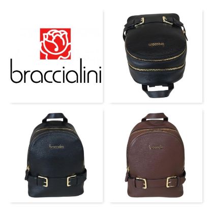Immagine di BRACCIALINI Borsa donna Zaino in pelle Medio da spalla con 2 Divisori B16953