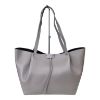 Immagine di PATRIZIA PEPE DONNA shopper grande in PELLE spalla + borsa interna GRIGIO CB8896