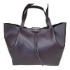 Immagine di Patrizia Pepe shopper media da spalla in PELLE + borsa interna BORDEAUX CB8895