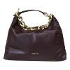 Immagine di PATRIZIA PEPE BORSA DONNA Morbida SACCA DA SPALLA mezza luna bordeaux 8B0064