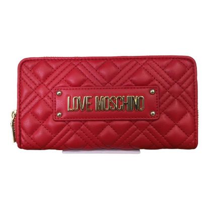 Immagine di LOVE MOSCHINO PORTAFOGLI DONNA A 2 SCOMPARTI CHIUSO da ZIP 8 CARD ROSSO JC5600