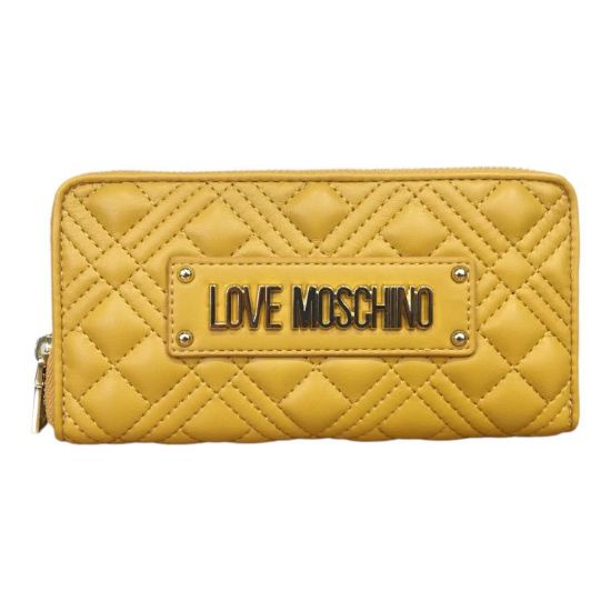 Immagine di LOVE MOSCHINO PORTAFOGLI DONNA A 2 SCOMPARTI CHIUSO da ZIP 8 CARD GIALLO JC5600