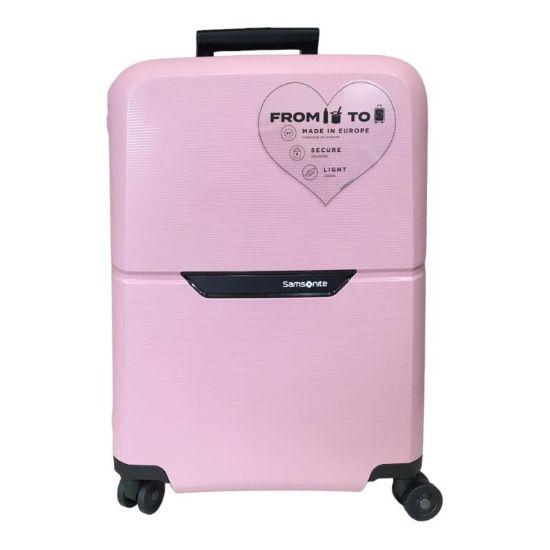 Immagine di SAMSONITE MAGNUM ECO SPINNER 4 RUOTE 55CM bagaglio a mano 100% RECICLED Rosa KH2001
