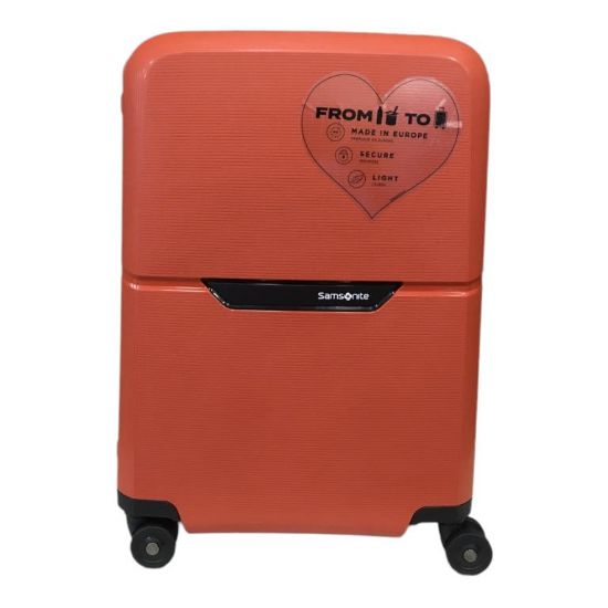 Immagine di SAMSONITE MAGNUM ECO SPINNER 4 RUOTE 55CM bagaglio a mano 100% RECICLED Arancio KH2001