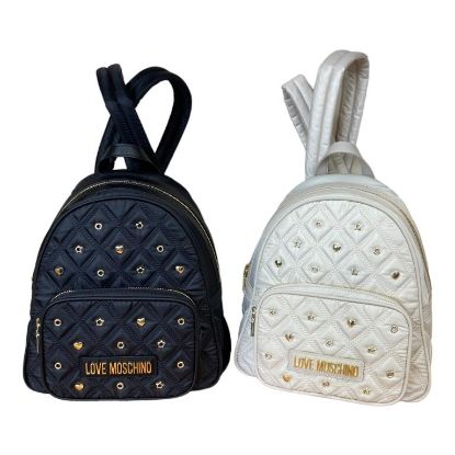 Immagine di LOVE MOSCHINO BORSA Donna ZAINO DA SPALLA chiuso zip Borchie Stelle Cuori JC4271