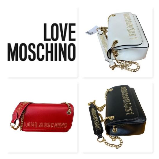 Immagine di LOVE MOSCHINO BORSA A SPALLA CHIUSA DA PATTA DIVISORI e tracolla regolab JC4212