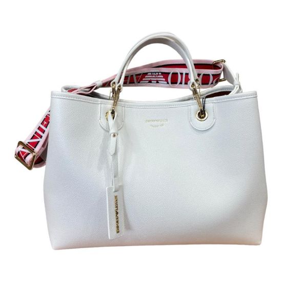 Immagine di ARMANI MY bag BORSA Shopper grande da braccio + tracolla e pochette BIANC Y3D165
