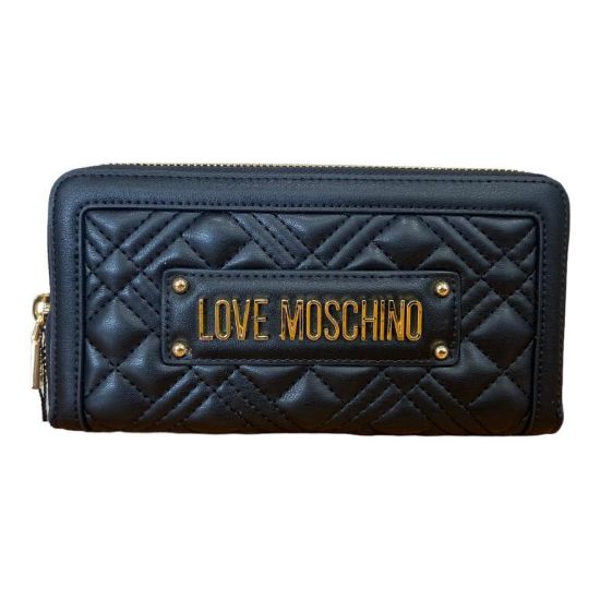 Immagine di LOVE MOSCHINO PORTAFOGLI DONNA A 2 SCOMPARTI CHIUSO da ZIP 8 CARD black JC5600