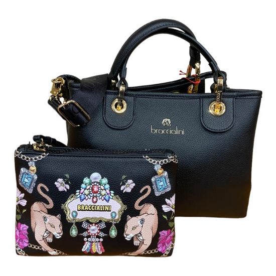 Immagine di BRACCIALINI BETH Shopper Media da braccio con tracolla e pochette estraib B17181