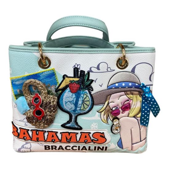 Immagine di BRACCIALINI CARTOLINE Borsa Shopper Media da braccio con divisori BAHAMAS B17080