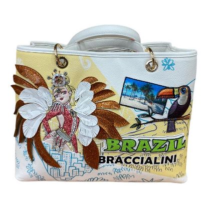 Immagine di BRACCIALINI CARTOLINE Borsa Shopper Grande da braccio con divisori BRAZIL B17081