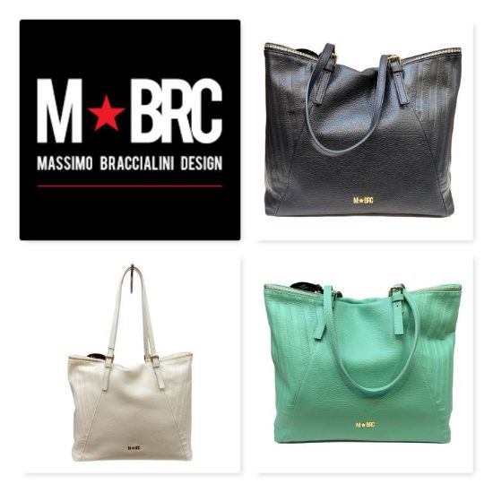 Immagine di BRC Massimo BRACCIALINI borsa donna shopper da spalla in pelle di vitello E354