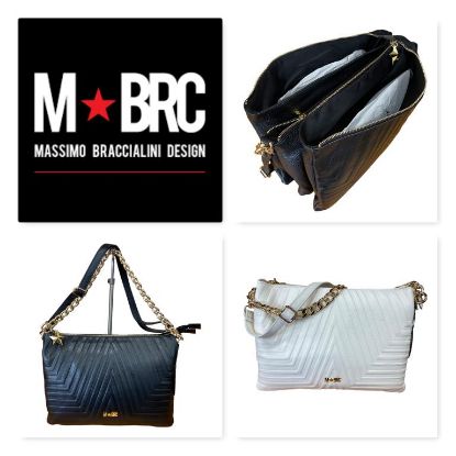 Immagine di BRC Massimo BRACCIALINI Borsa donna Sacca da spalla 3 divisori e tracolla E353