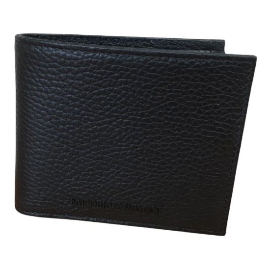 Immagine di ARMANI EMPORIO PORTAFOGLI UOMO piccolo IN PELLE 3 CARTE + SPICCI nero Y4R167 68E