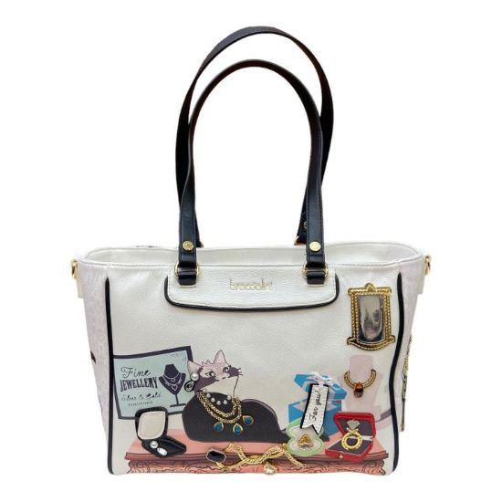 Immagine di BRACCIALINI Borsa Donna Shopper Media da spalla ANIMALS GATTO CAT B17111