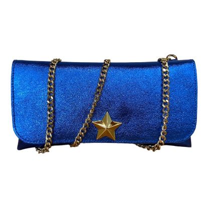 Immagine di BRC Massimo BRACCIALINI Borsa donna cocktail bag cerimonia a tracolla Bluet E166