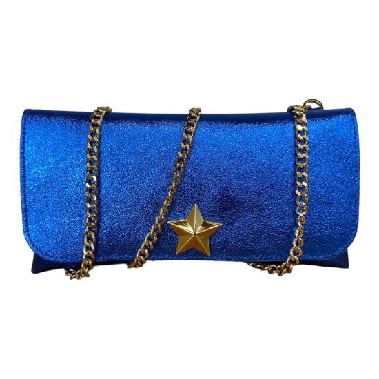 Immagine di BRC Massimo BRACCIALINI Borsa donna cocktail bag cerimonia a tracolla Bluet E166