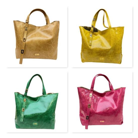 Immagine di BRC Massimo BRACCIALINI borsa Shopper da braccio in pelle +pochette interna E183