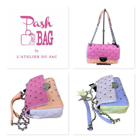 Immagine di L'Atelier du Sac BORSA PICCOLA DA SPALLA applicaz borchie e stelle multi REBECCA