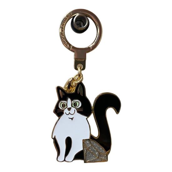 Immagine di BRACCIALINI PORTACHIAVI AD ANELLO In metallo con 1 CIONDOLO GATTO CAT 39501
