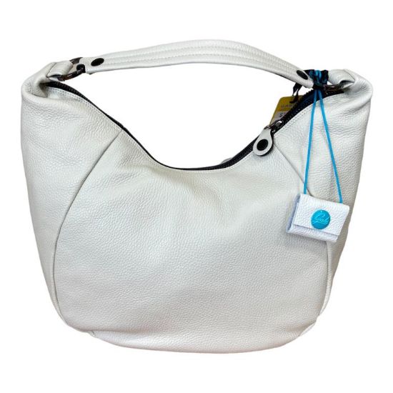 Immagine di GABS BORSA DONNA SACCA Grande da spalla IN PELLE + tracolla PANNA PENELOPE L